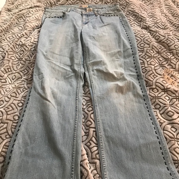 Women's Blue Jeans Size 10A W/ Exsposed String - Picture 1 of 9